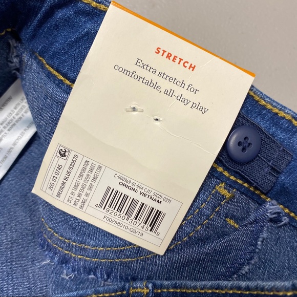 Cat & Jack Denim Jeans Straight Adjustable Waist - Picture 5 of 6